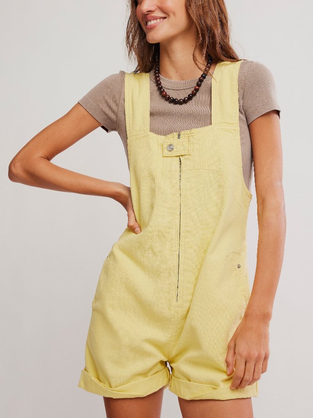 🆕 FREE PEOPLE We The Free Jude Shortalls / Sicilian Yellow